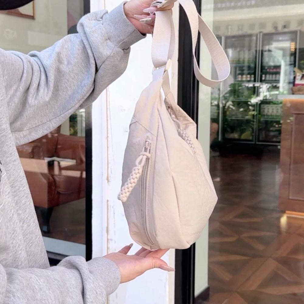 Large Capacity Tote Bag Simple Single-shoulder Bag Trendy Shopping Handbag  Student