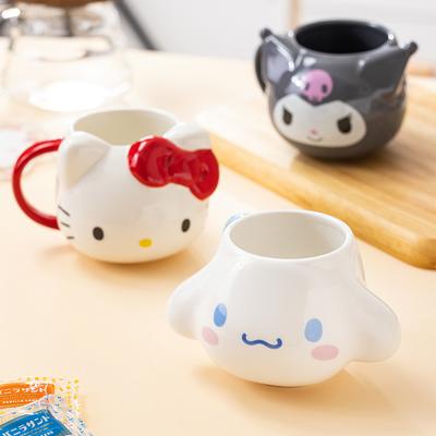 For Sanrio My Melody Cinnamoroll Mugs Cartoon Relief Ceramic Cup Home Milk Coffee Water Cup for Kids Girls Adult Holiday Gifts