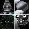 OLEVS All Stainless Stylish Men's Watch, Black, Popular, Quartz, Calendar, Waterproof, Steel, [Item]