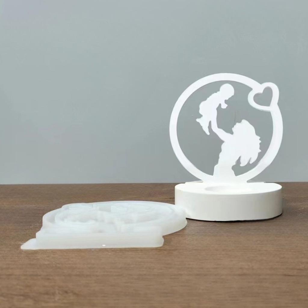 Muttertag Kerzenhalter Formen Kerzenhalter Formen mit Sockel für DIY Basteln Kerze Teelichthalter Gips Ornamente