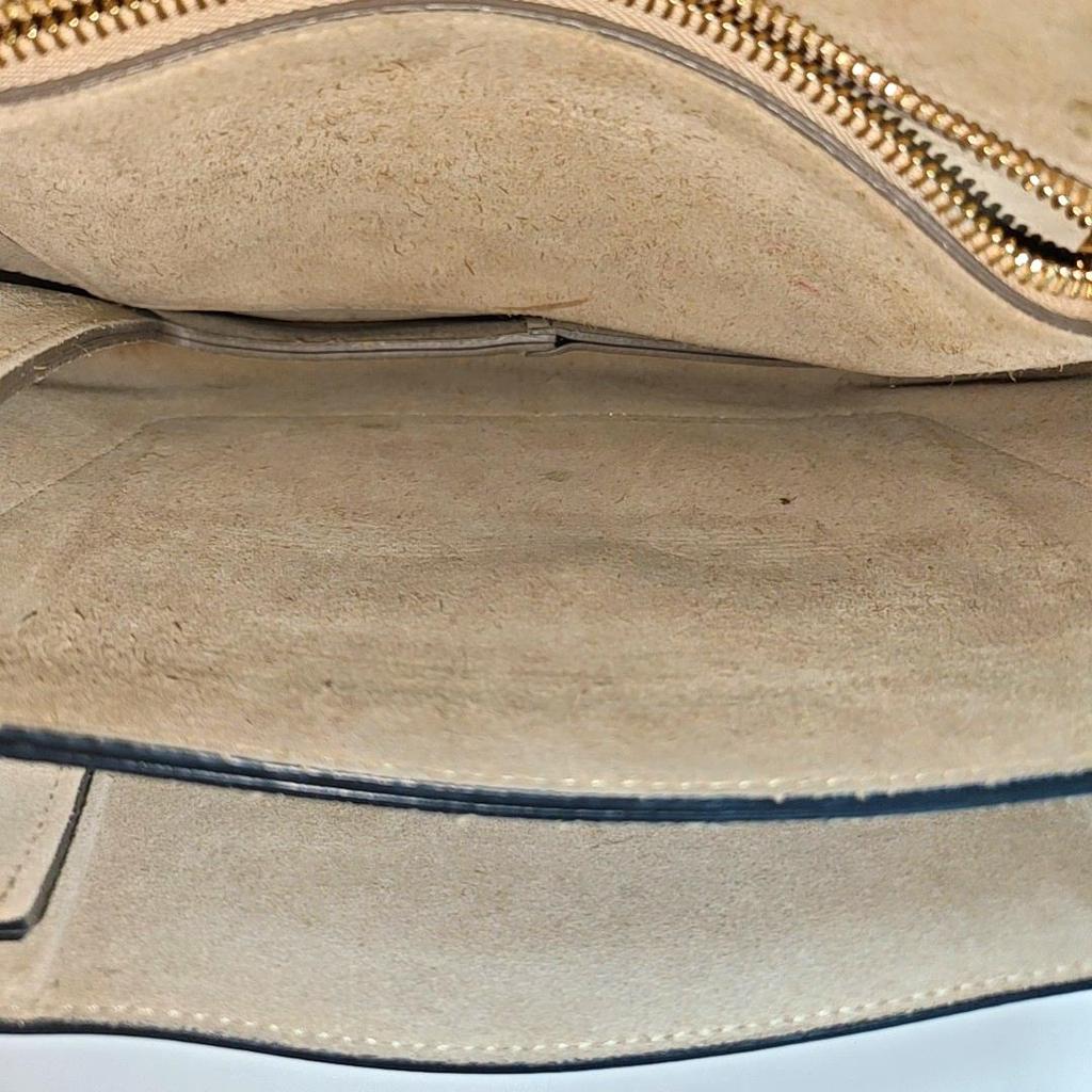 [Pre-Owned] Faye Accordion Style Front Flap Suede Calfskin Crossbody Shoulder Bag - Fair #1WHAMF0