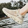 2024 Summer New Daily Running Sports Lace-up Trendy Men's Shoes Large Mesh Mesh Breathable Low-top Sports Shoes