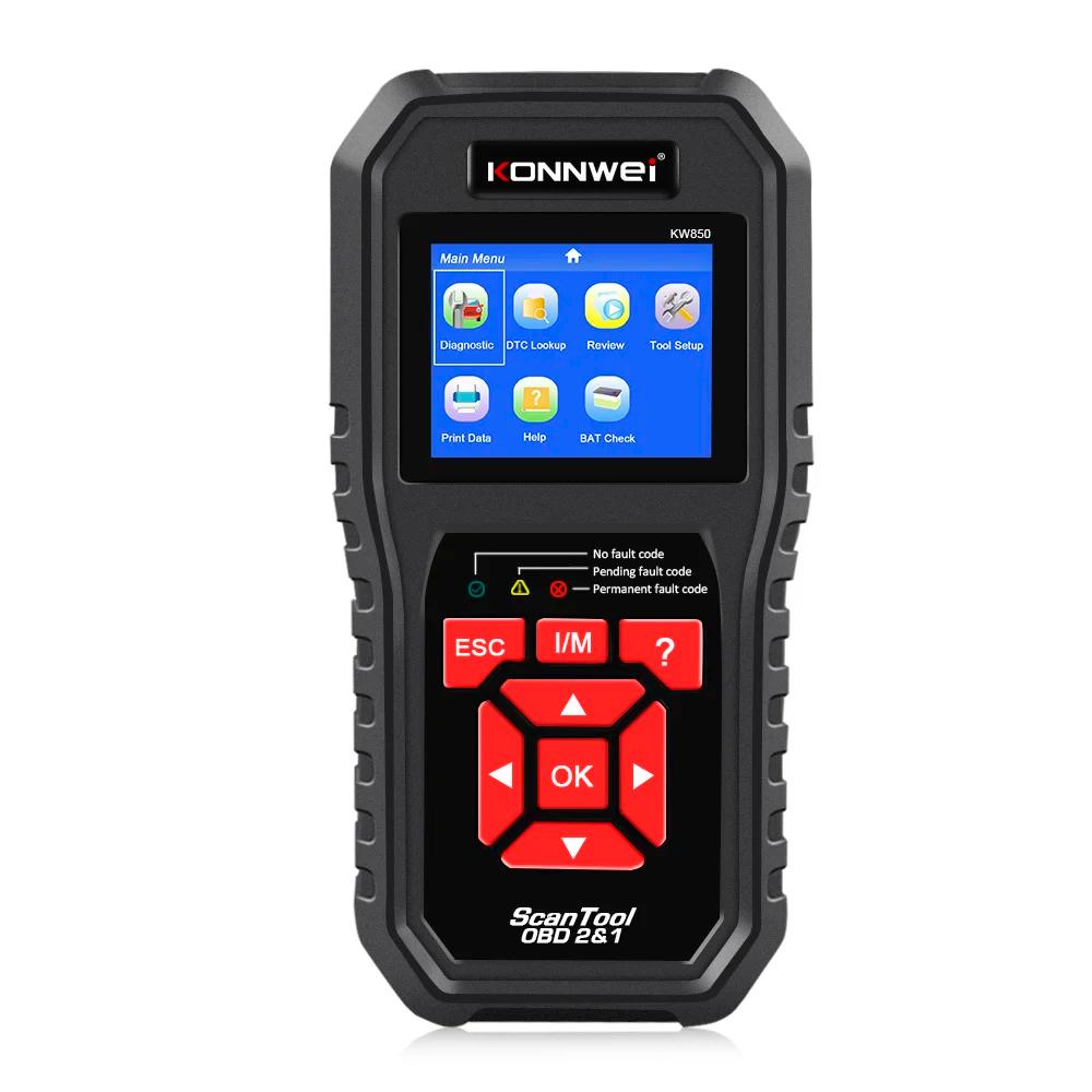 KONNWEI KW850 OBD2 Car Diagnostic Scanner Tools OBD 2 Ferramenta de diagnóstico Verificar motor automotivo Scanner de carro Leitor de código
