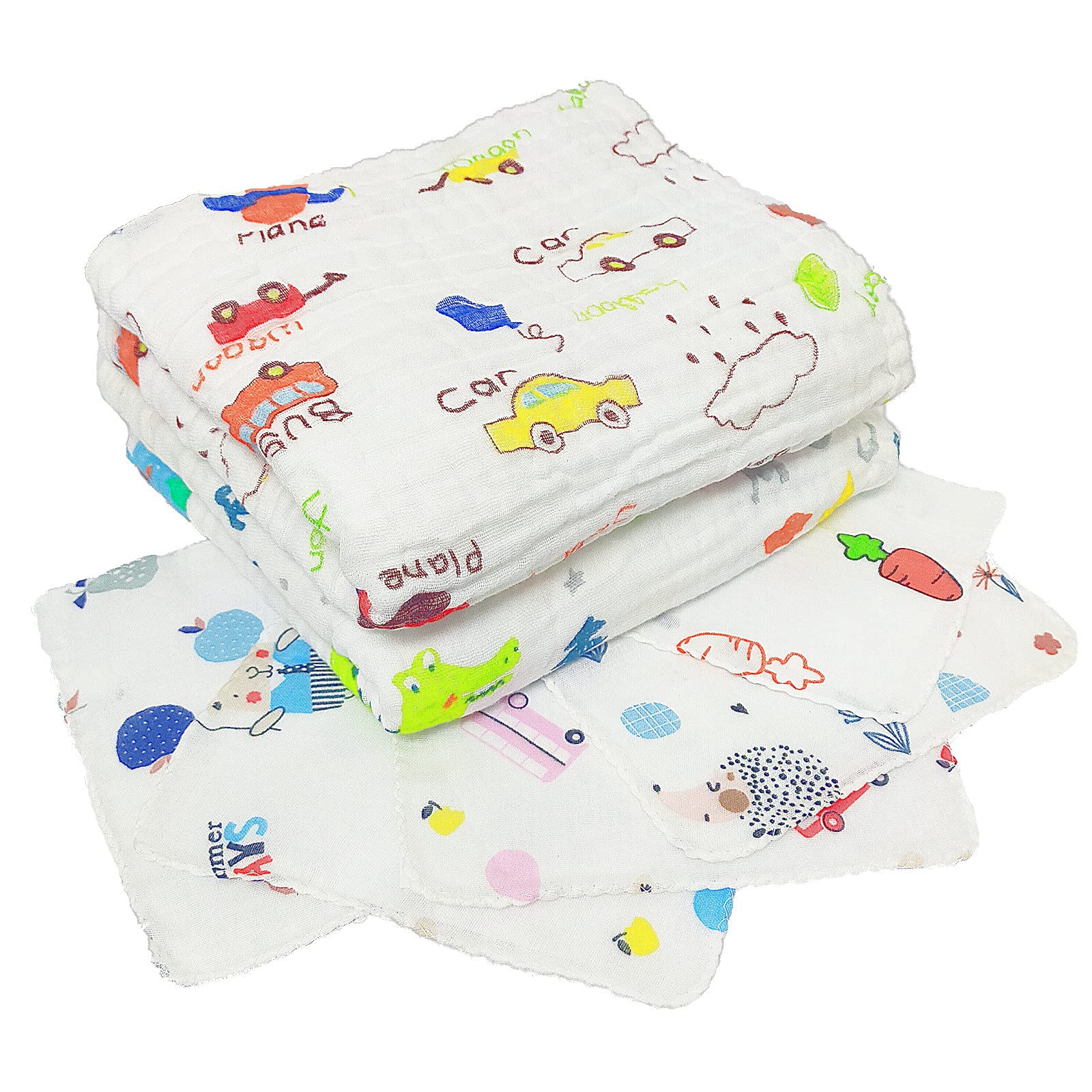 

CREDIBLE Baby Bath Gauze Set of and 5 Cotton Gauze Includes CREDIBLE Original Goods x BM0281 Towels, 6-Layer Blankets, Fluffy, 100% Cotton, Large,