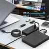 Compactly USB3.0 Dock USB Splitter With Lock Button Support 7 Devices Simultaneous Connection 5Gbps