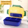 304 Stainless Steel Double Compartment Lunch Box for Students & Office Workers