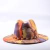 Popolare cappello a bombetta in feltro con graffiti artistici europei e americani cappello jazz letterario moda uomo e donna cappello a bombetta cappello in feltro