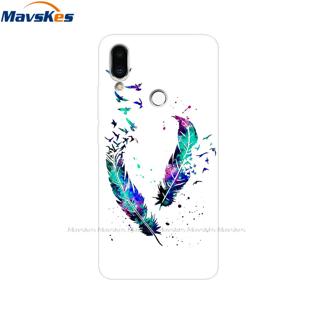 Soft TPU Case for Meizu Note 9 Cat Animal Flower Printed Protective Silicone Covers Phone Shells Bags Bumper for Meizu Note9