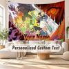 Custom Name Wall Hanging Tapestry,Chainsaw Man Decorative Backdrop Tapestry For Dorm Home