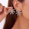 Bunte Kristall-Weihnachtsschneeflocken Zirkon Perlen Ohrstecker Für Damen Hängend Haken Weihnachten Party Mode Schmuck Geschenk
