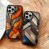 Luxury Vintage Wood Phone Case For iPhone 17,16,15,14,13,12,11 Plus,Pro Max,XS,Colorful Silver Black Cover
