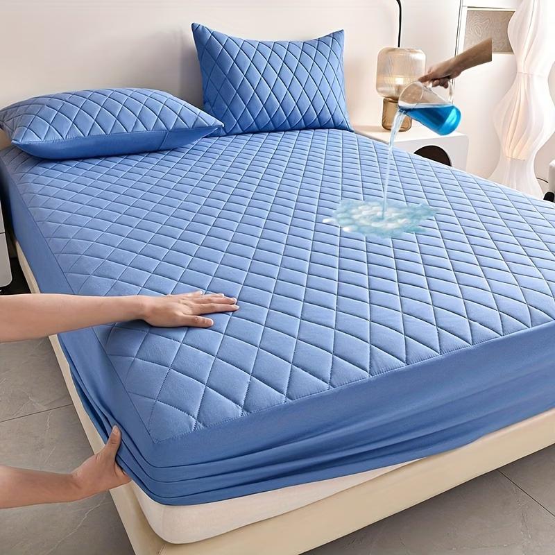 1pc Mattress Protector, Does Not Include Pillowcases or Pillow Inserts, with Waterproof Straight-line Pattern, Soft and Comfortable, Machine Washable