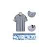 [Butrends] Men's Tracksuit Set (Top and Bottom) - Cooling Fabric, Quick-Drying, Summer Wear, Plus Sizes Available, T-Shirt, Short Sleeve, Plain,
