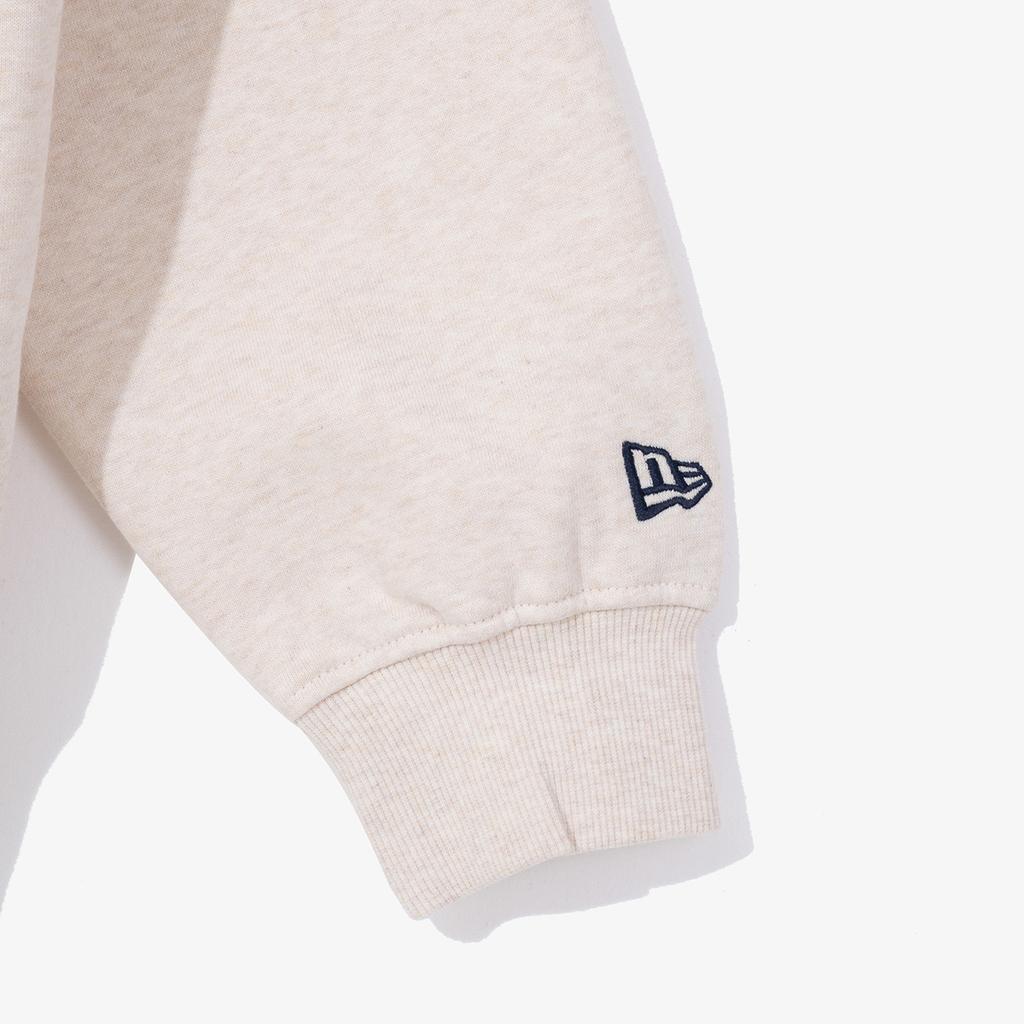 New Era X MLB Collaboration New York Yankees Letter Logo Pullover Hoodie Unisex sweatshirt Oatmeal 13781158