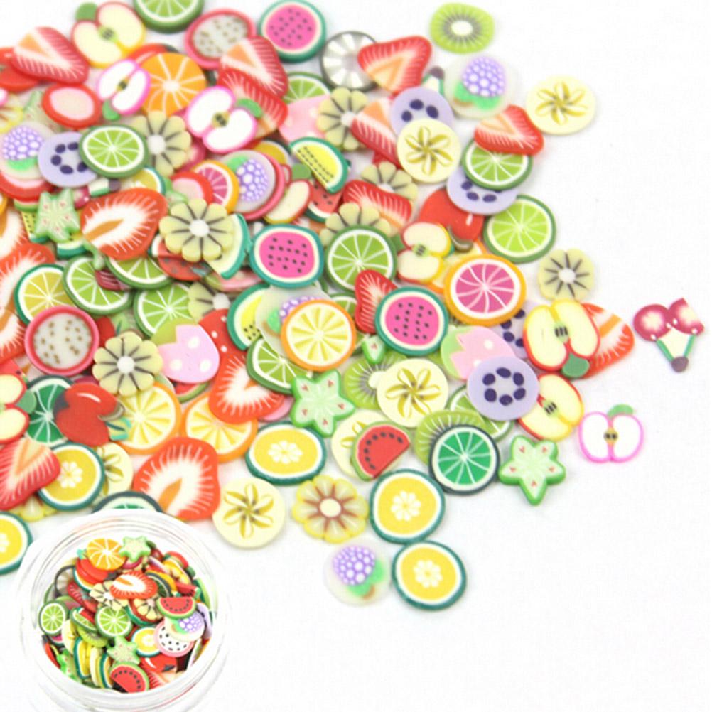 1000Pcs Nail 3D Letter Fragments Of Polymer Clay Stickers Gel Tips