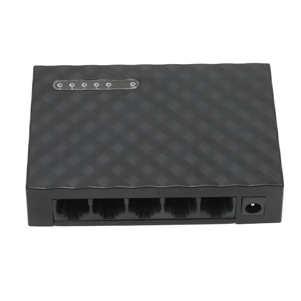 Network Switch 1000M 5 Port Self Adaptive LED Panel Computer Gigabit Ethernet Network Switch 100‑240V