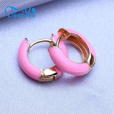 FEEYOO  Hoop Earrings For Women Girls Fashion Gold Color Fashion Round Earrings Jewelry Gift