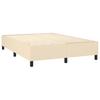Box Spring Bed with Mattress Cream 140 x 190 cm Fabric