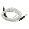 Earphone Cable Replacement Silver Plated Copper 3.5mm To Dual 2.5mm Plug Headphone Sound Wire 1.2m for HE400S HE‑400I