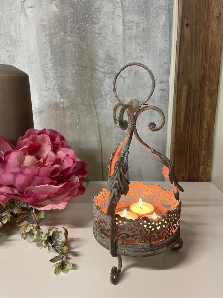 Carved plant crown metal decorative vintage crown