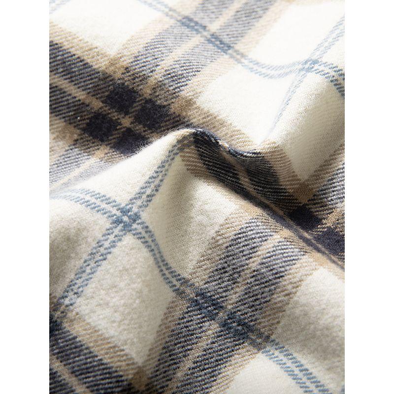 Plaid Long-Sleeved Shirt for Men, Trendy Brand, American Retro Street Fashion Top, Pure Cotton, Versatile, Loose Casual Shirt, Trendy