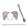 2Pcs Elephant Costume Set Elephant Ears Headband with Elephant Tail for Kids Girls Halloween Cosplay Party Costumes