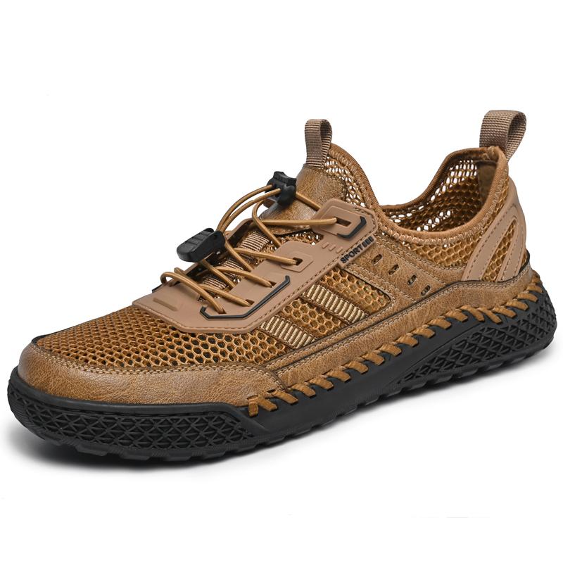 Fashion Italian Brand Men's Outdoor Mesh Casual Shoes High-quality Handmade Soles Men's Hiking Camping Shoes Versatile Summer Sandals