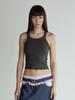 Visus Cotton Sleeveless Top_Charcoal