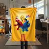 Sesame Street2 Flannel Blanket, High quality Comfortable for All Seasons, Home Decor, Warmth and Comfort