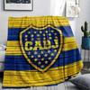 Logo Boca Juniors, Coperta in Flanella con Fantasia, Alta Qualità, Confortevole per Tutte le Stagioni, Decorazione per la Casa, Calore e Comfort, Perfetta per Regali.