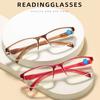 Half Frame Men Reading Glasses Sqaure Anti Blue Light Presbyopia Glasses Ultra Light Women Hyperopia Computer Glasses Read+1.0 +1.5 +2.0