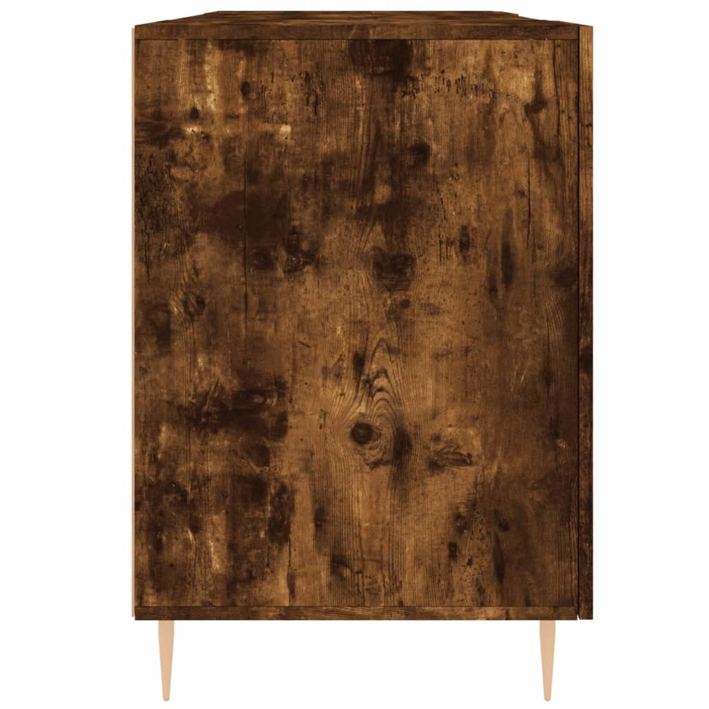 Smoked Oak Desk 140 x 50 x 75 cm Engineered Wood
