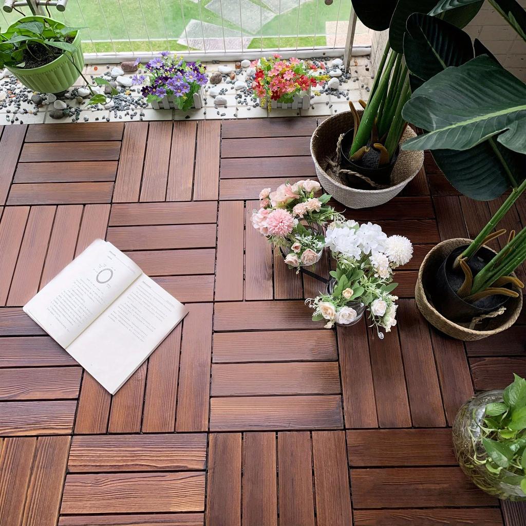 Decoração de piso plástico para casa, terraço, pátio, piso externo, decoração de varanda
