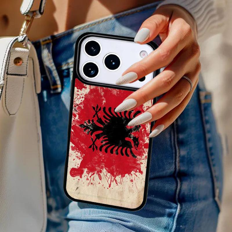 Albania Albanians Flag Phone Case For iPhone 17 Air 14 15 13 12 Max Cover For Apple 14 15 16 16e 11 Pro Max Plus Coque