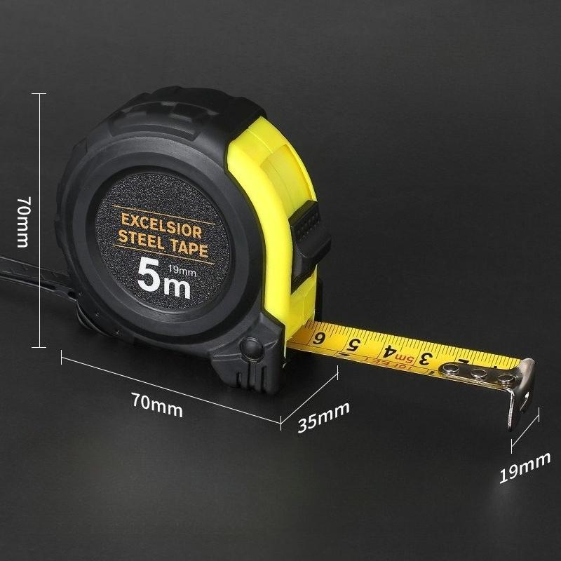 Tape Measure 5m/3m/7.5m/10m Heavy-Duty Rubber-Coated Drop-Proof Box Tape Measure Steel Tape Measure