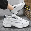 Frühlings Herrenschuhe neue atmungsaktive Mesh-Schuhe Herren Trend vielseitige weiße Schuhe Plateau Sport Casual Papa trendige Schuhe