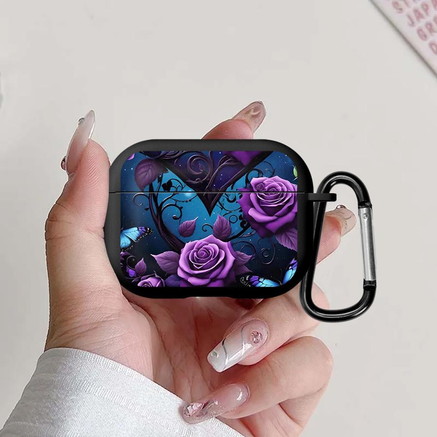 

Фиолетовые Цветы Чехлы для Наушников Чехол Для Airpods Pro2 Pro Pro3 4 3 1 2 Airpods 4