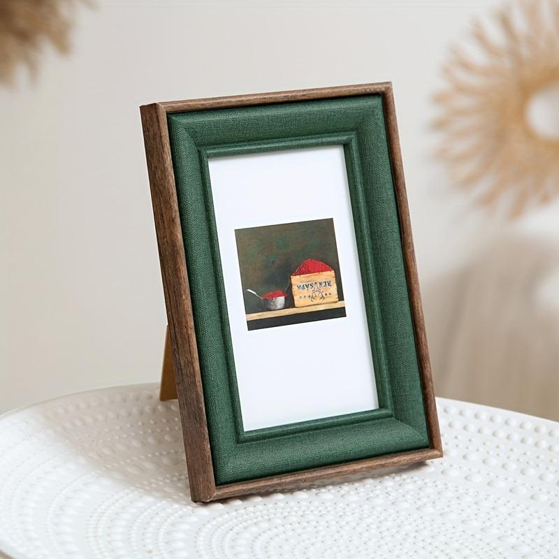 2pcs Minimalist Wooden Photo Frames 7-Inch Vintage Elegant Display Frame for Bedroom Office Living Room Decor Bridal Shops Cafes