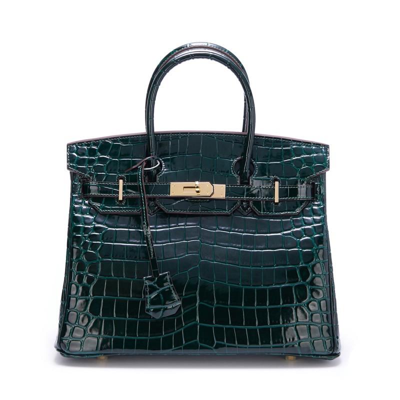 Skórzana torba Platinum do pracy Wzór aligatora Modna torebka Uniwersalna damska Duża skóra bydlęca Stylizacja Jednoramienna Cross-body
