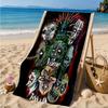 Custom Name Beach Towel Slipk-not Artistic Masks Microfiber Beach Towel, Lightweight for Summer Travel, Swimming Pool Fan Birthday Gift