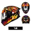 Unisex DOT ECE Certified Motorcycle Helmet with Dual Lens Full Face Cover And Large Tail Wing for Electric Scooter And Motorbike
