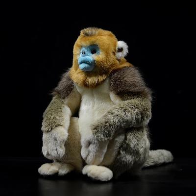 Lifelike Long-hair Orangutan Stuffed Animals Toys Soft Real Life Pongo Monkey Plush Toys for Kids Adult Gifts