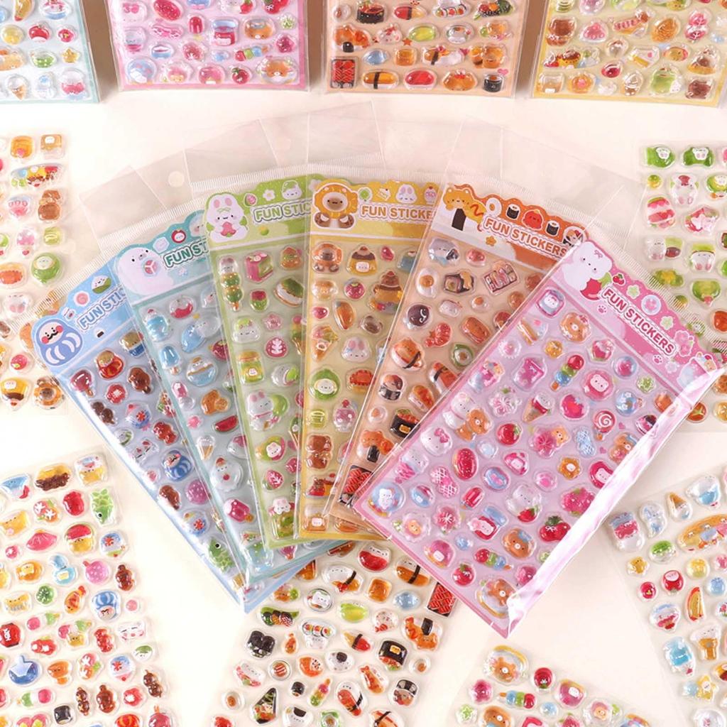Refoiner Stickers Cute and Stylish 3D Stickers with Puffy Character Designs Perfect for DIY Water and Cell Phones Adhesive and Gift Ideas Multiple