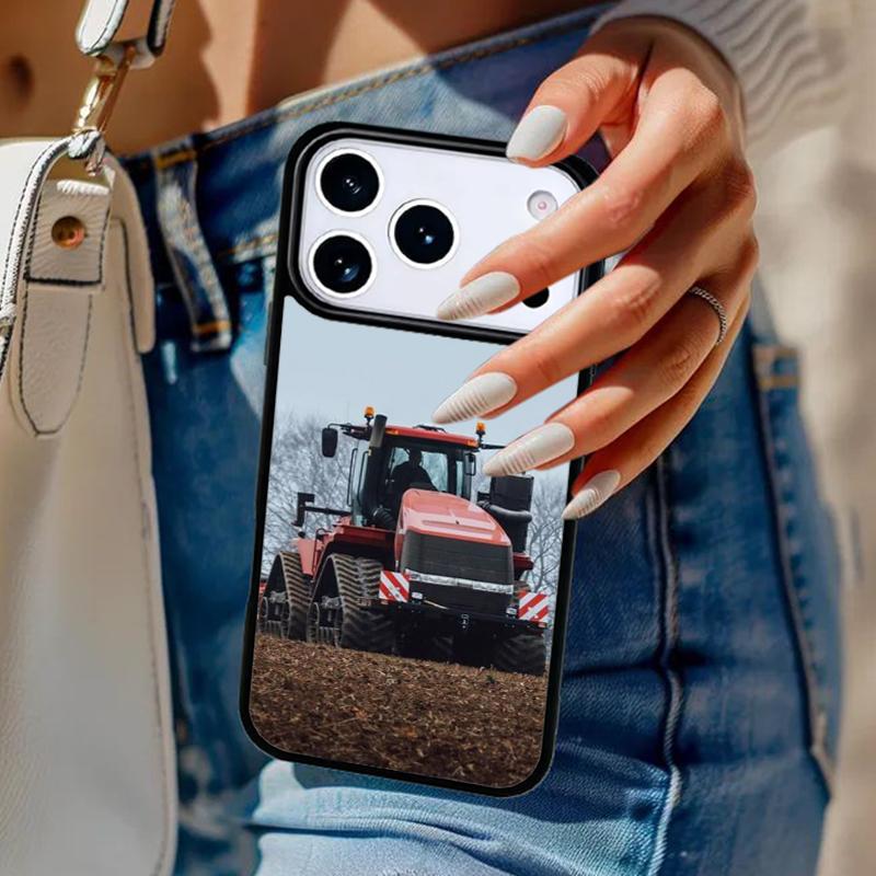 Red Tractors Car Phone Case For iPhone 17 Air 14 15 13 12 Max Cover For Apple 16e 11 Pro Max Plus Coque