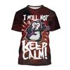 Heißer Verkauf neues Psycho Pinguin 3D gedrucktes T-Shirt lustiges Tier Kurzarm Sommer Mode verrückter Pinguin neutrales Kinder Freizeit Oberteil