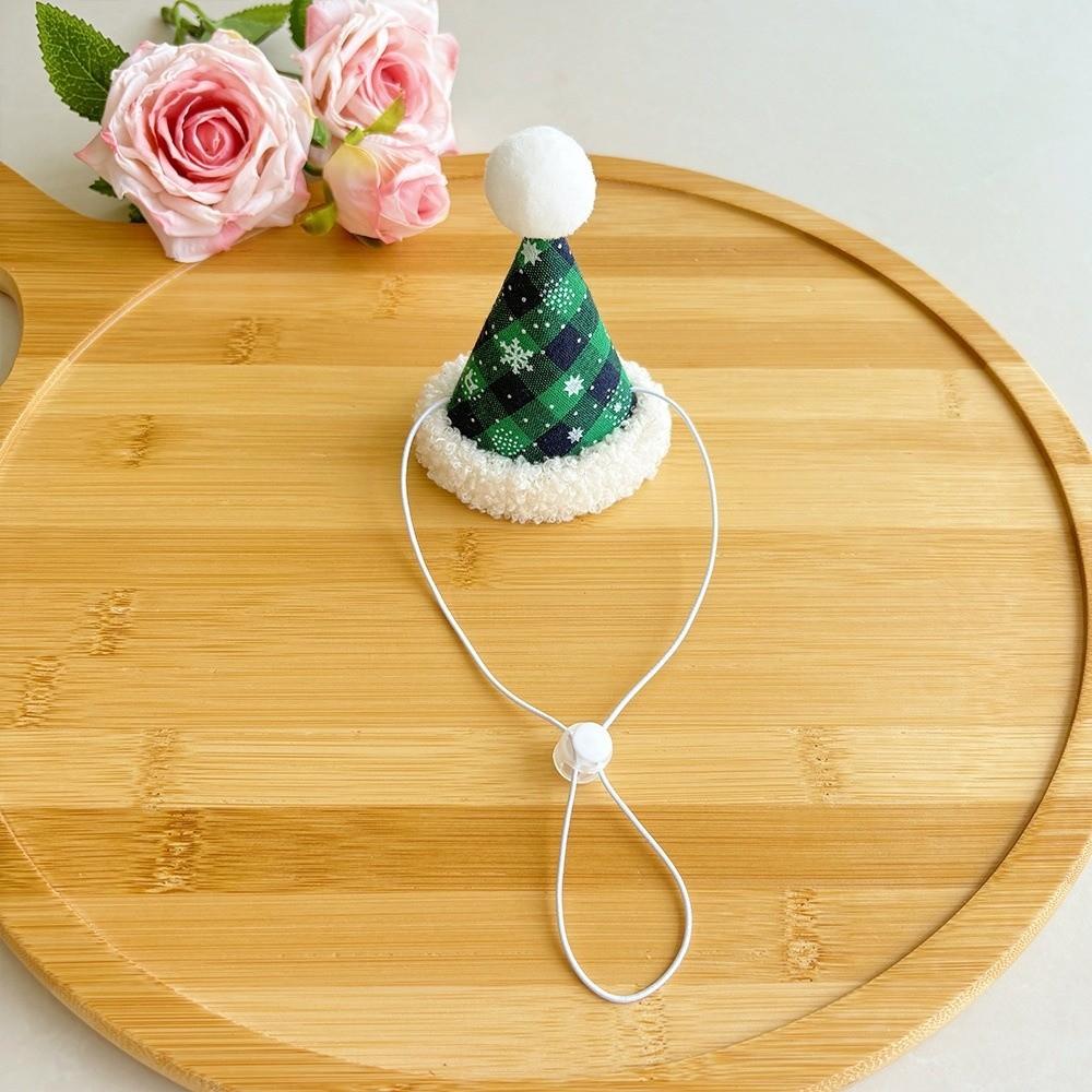 Knitted Yarn Christmas Pet Hat Soft Pompon Yarn Kitten Headwear Winter Gathering