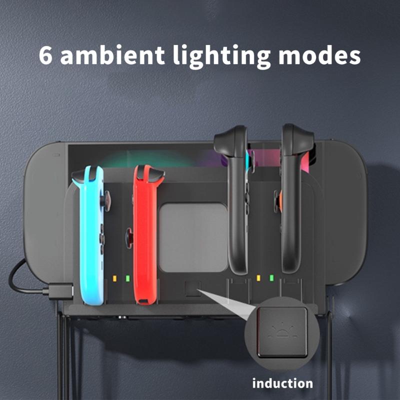 Practical Video Game Unit 2 Docking Station with Wall Arrange Design & Simultaneous Charging Easy To Use for Consoles