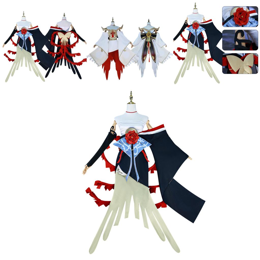 Sweet And Fresh Konan Cosplay Outfit White Crane Style Naruto Costume