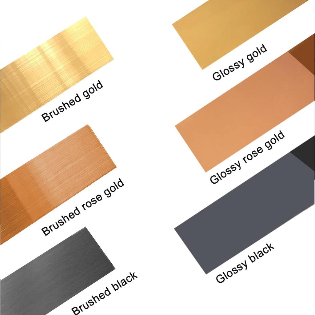 9.8ft Stainless Steel Wall Trim Molding Self Adhesive Metallic Wall Decal, Wall Molding Trim Tape for Wall, Mirror, Door, Wardrobe(Size:Width