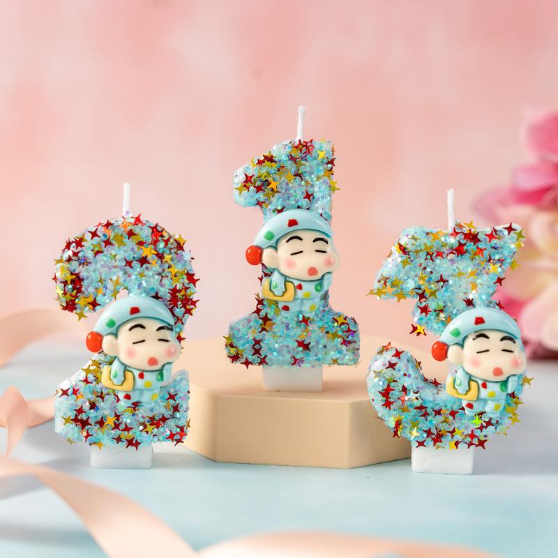 Creative Cute Little New Number Birthday Candle 0-9 Handmade Diy Children's Party Cake Decorations